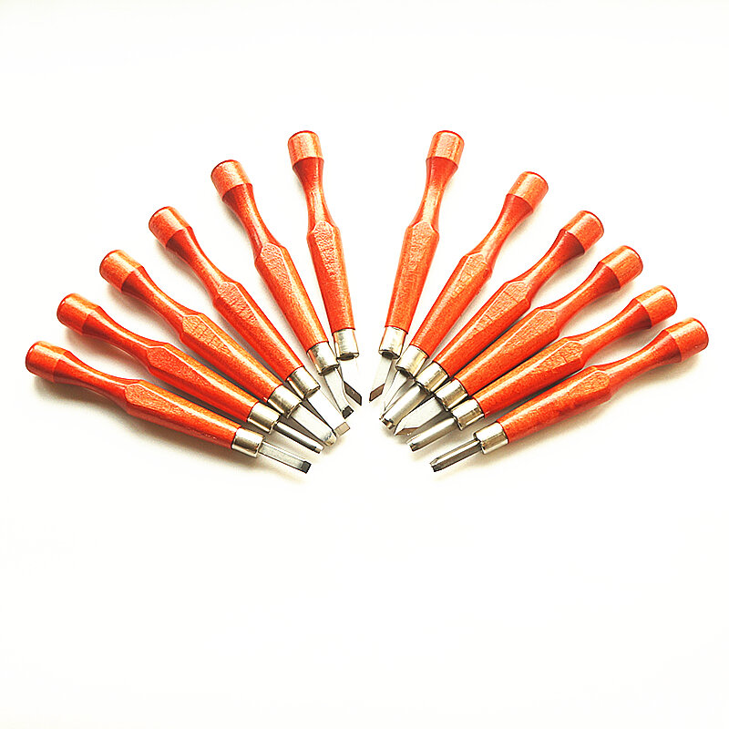 12 tipi di scalpelli per intaglio del legno strumenti per intaglio del legno Set di strumenti per coltello per incisione del legno