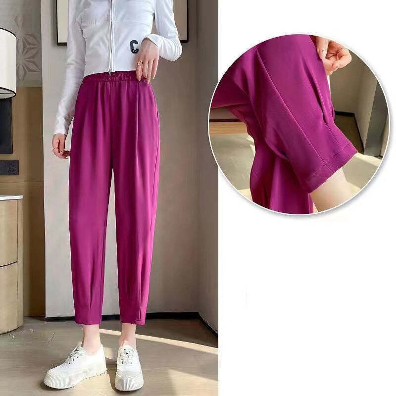 Women's Casual Cooling Straight Pants Pantalones rectos de enfriamiento casual para mujer Breathable Stretch Haren Pants