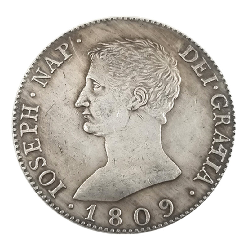 Luksusowe 1809 hiszpańskie imperium 3D para sztuki monety romantyczna kieszonkowa zabawna szczęśliwa moneta pamiątkowa + nowość torba na prezent
