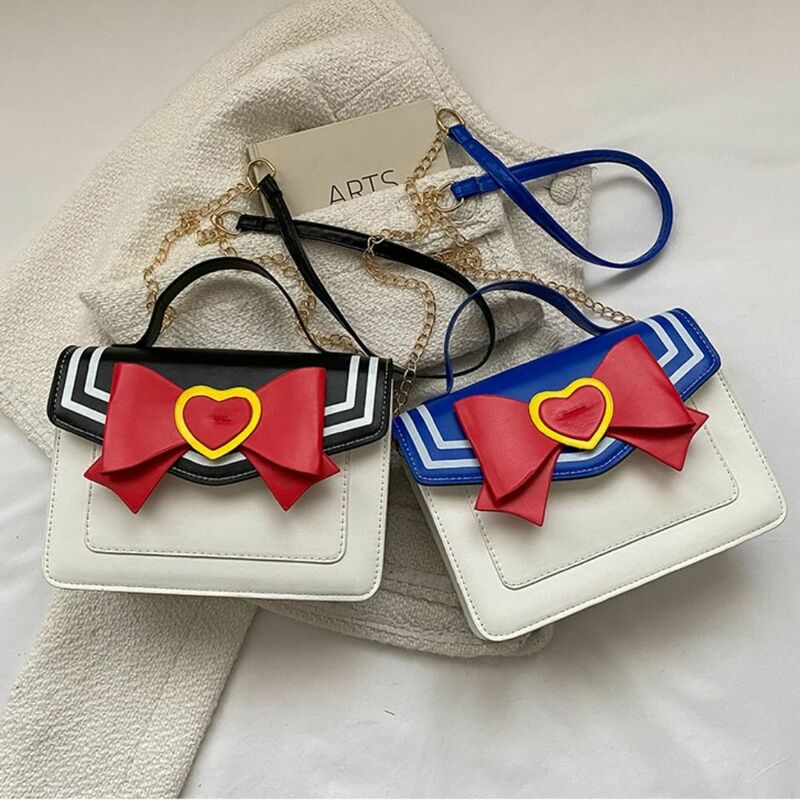 Sailor Moon tas tangan desainer tali pita tas bahu lucu untuk gadis muda tas selempang wanita seragam JK Messenger Ba