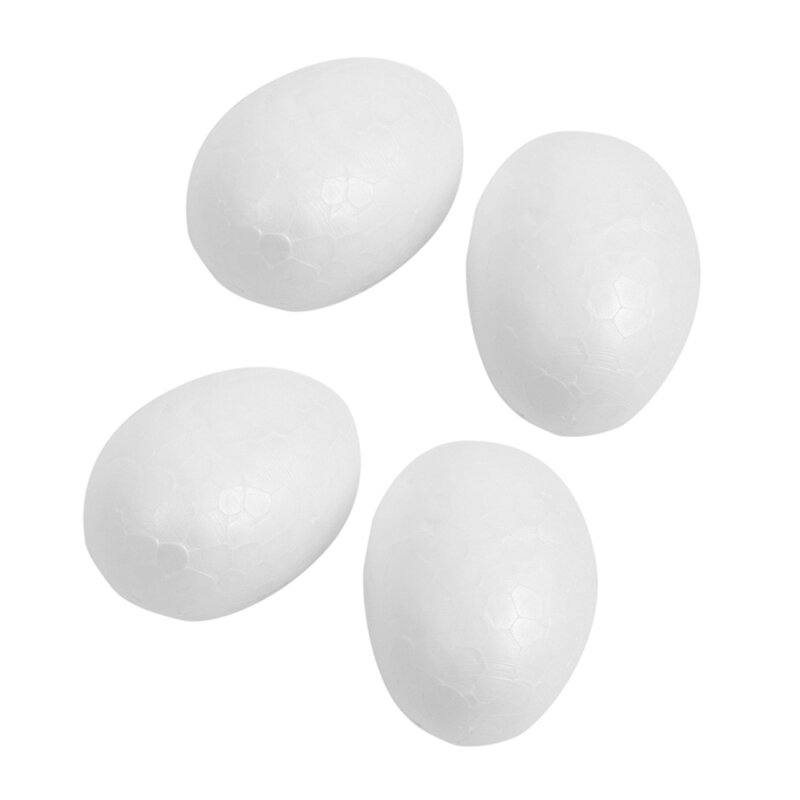 40 uova di polistirolo 6 Cm uovo decorativo bianco uovo di pasqua per dipingere o attaccare