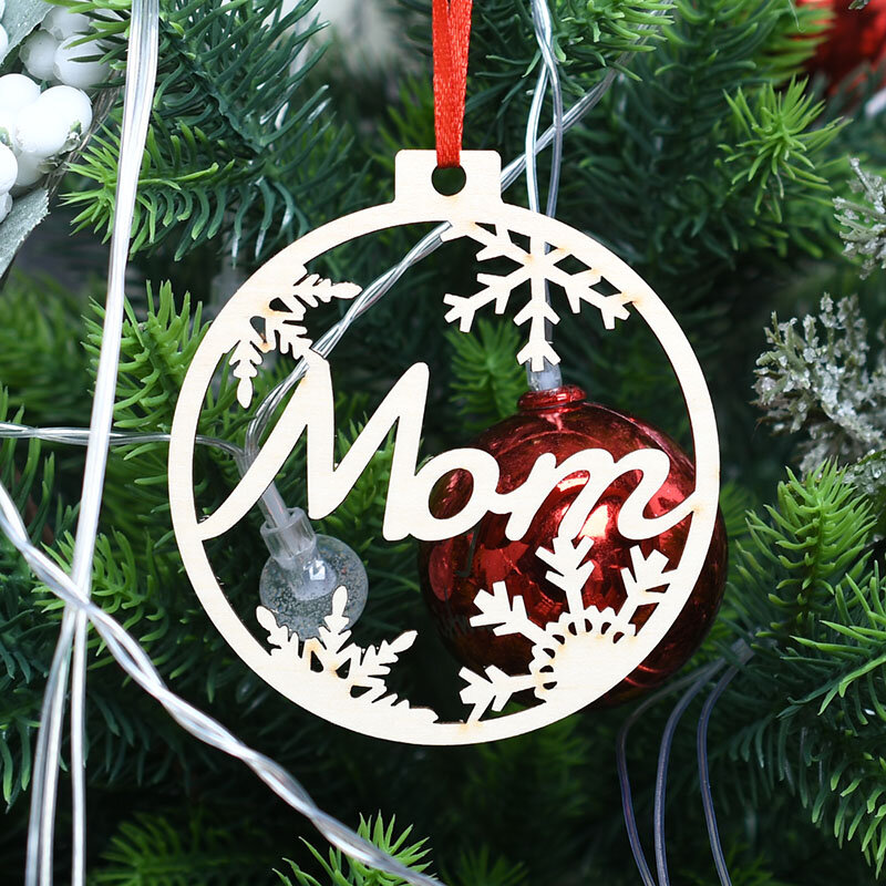 Ornement personnalisé pour sapin de Noël, noms découpés au laser, étiquettes cadeaux personnalisées, décor facile, livraison directe