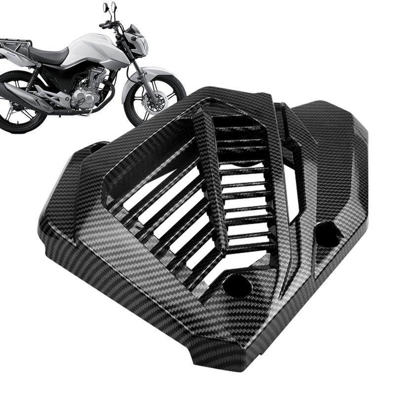 Tampa do tanque de água da motocicleta Black Carbon Fiber Front Shield Net Protetor de tanque resistente ao desgaste Acessórios de motocicleta