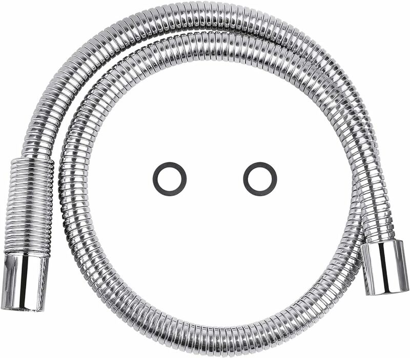 COOLWEST 38 Inch Flexible Stainless Steel Hose Replacement Kit for All Brand Commercial Pre-Rinse Kitchen Sink Faucet (96CM 38")