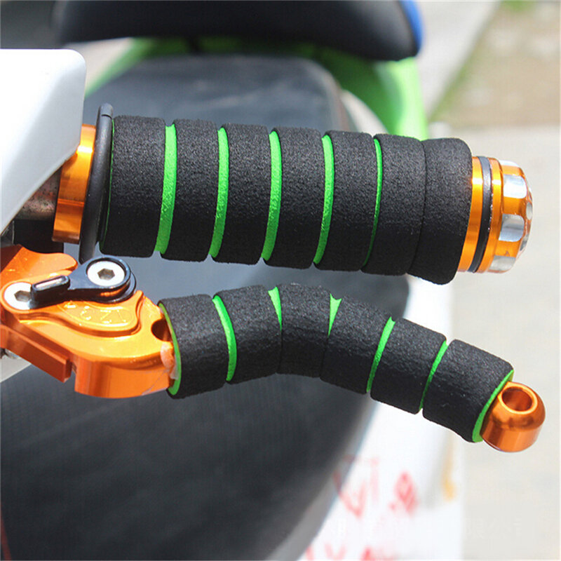 2 Pair Motorcycle Bicycle HandleBar Grip + Brake Clutch Lever Soft Sponge Cover Nonslip Handlebar Hand Grips