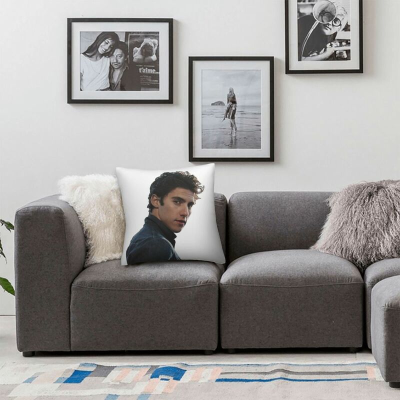 Milo ventimiglia fronha de linho poliéster veludo criativo zip decoração sofá capa de almofada