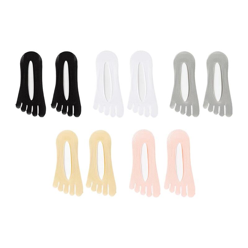 Five Toe Socks Lightweight Breathable Portable Soft Hosiery Non Slip Thin Ankle Toe Socks for Casual Home Outdoor Women Girls