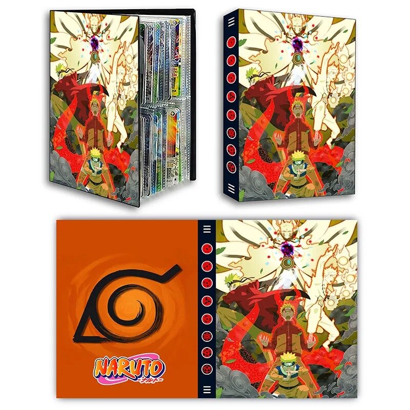 NARUTO Uzumaki Naruto 240 szt. Album na karty gra karciana segregator VMAX kolekcja gra karciana dla dzieci zabawki prezent