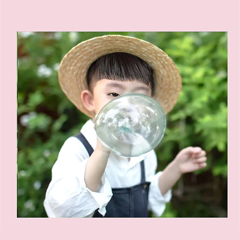 Bola de bolha colorida soprando para crianças, balão de plástico Swon't Burst, desenho animado seguro, brinquedo de cola mágica, presente para meninos e meninas, 1 pc, 3pcs