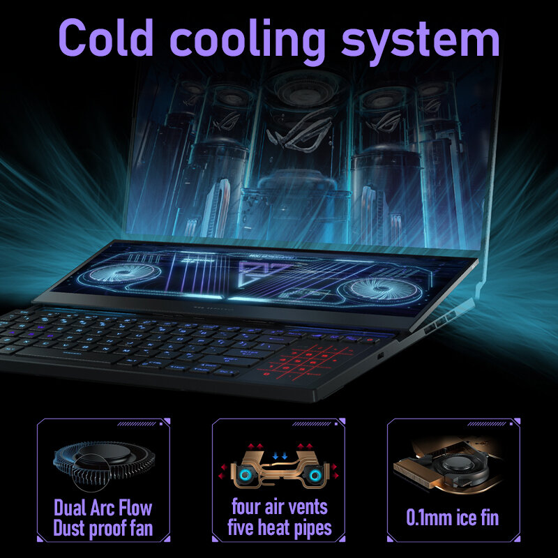 Asus Rog Zephyrus Duo 16 Gaming Laptop Amd Ryzen 9 6900HX 32G 4Tb Ssd RTX3080-8G QHD16:10 165Hz Scherm Esports Computer Notebook