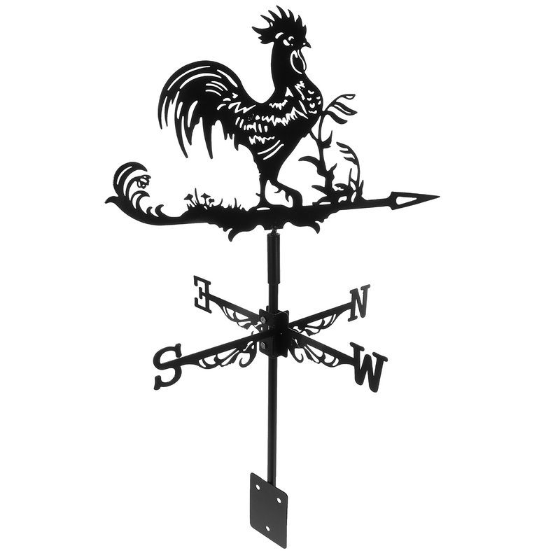 Rooster-paleta de viento para techo, indicador de dirección del viento de Metal Retro, Escena de granja, decoración artística de jardín
