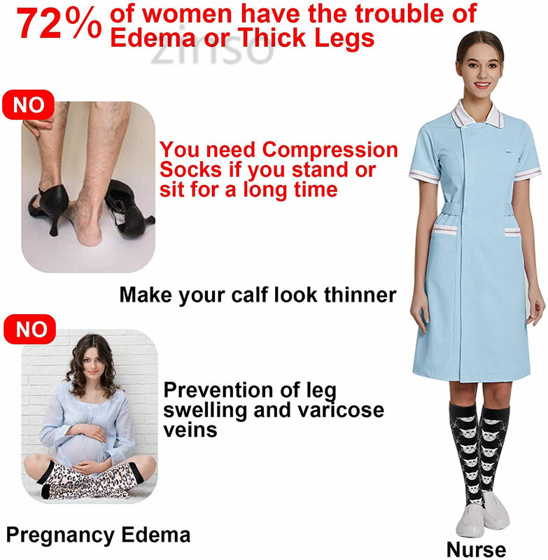 Running Compression Socks 30 Mmhg Men Women Diabetes Varicose Veins Marathon Rugby Sports Socks Compression Pregnant Edema Socks