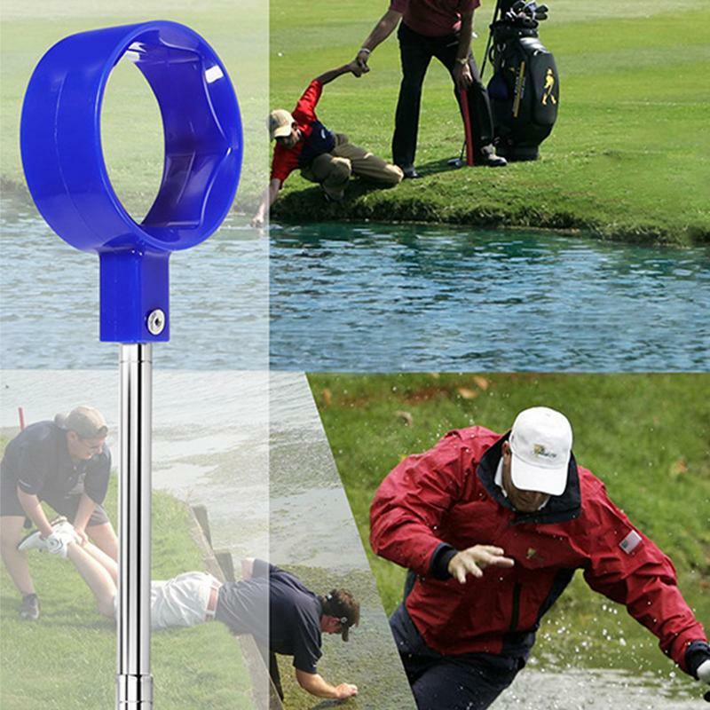 Alat pengambil bola Golf, alat pengambil bola Golf teleskopik, pemegang Putter Golf, efisien untuk penangkap bola Golf