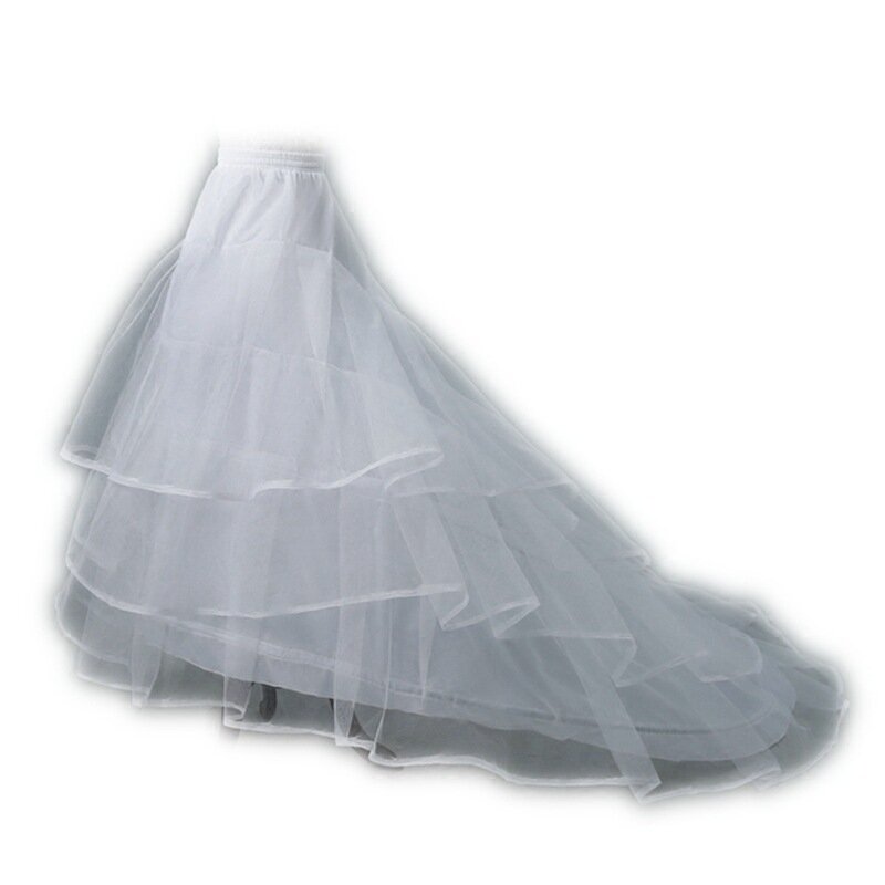 Wedding Dress Crinoline Boneless Organza Skirt Support Extra Large Trailing Crinoline Bride Tutu Skirt Two Circles