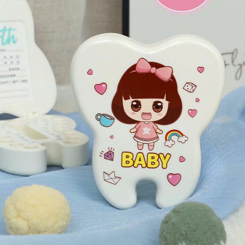 Caixa de lembranças dos dentes do bebê, presentes de lembrança infantil para bebês, presente infantil caixa dente leite