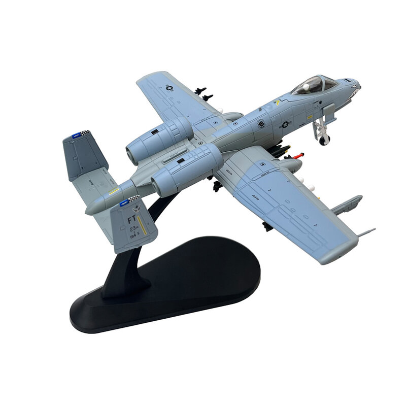 미국 A-10 A10 썬더볼트 II Warthog Hog 공격 비행기 전투기, 다이캐스트 금속 항공기 모델, 어린이 소년 장난감 선물, 1/100 체중계