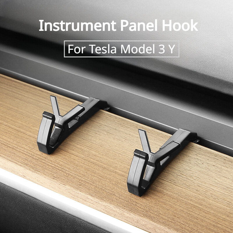 Mobile Phone Holder for Tesla Model 3 Y Instrument Panel Dashboard Hook Air Outlet Bag Bracket Hooks Car Interior Accessories