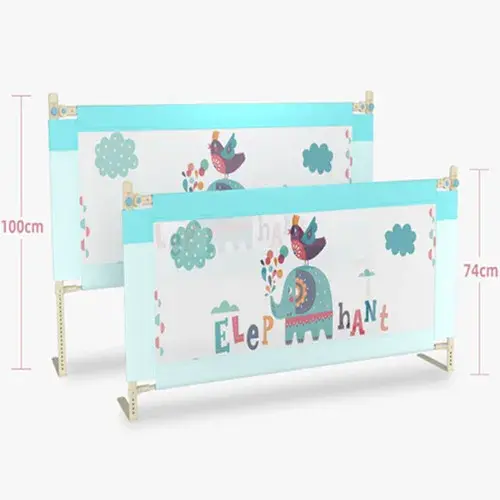 Baby Safety Bed Fence Kids Bed Rail Guard Security Bed Fall Prevention Custom White Blue