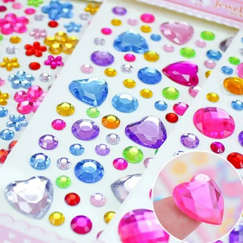 3d Acryl Kristall Aufkleber Kinder Spielzeug Aufkleber Aufkleber Mobile Pc Diamant Strass Selbst Klebe Scrapbooking Aufkleber