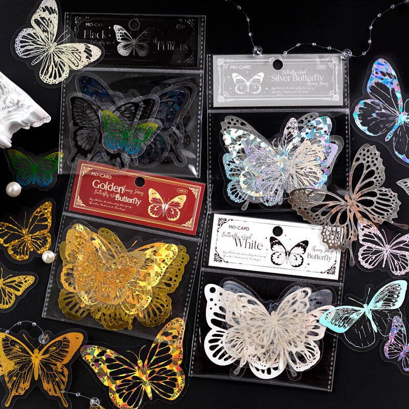 8 paczek/partia z serii dzwonek wietrzny motylkowych markery dekoracja albumu fotograficznego naklejki