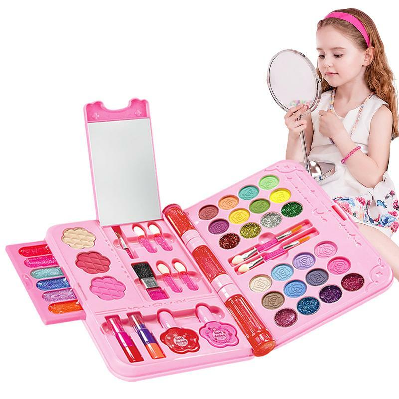 Set di trucco per bambini per ragazze cosmetici scatola da gioco principessa trucco ragazza giocattolo bambini principessa giochi di imitazione giocattolo regalo di compleanno