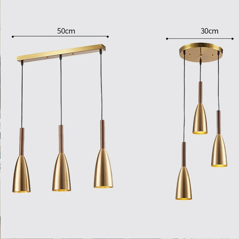 Modern Nordic Pendant Lights Multicolor Minimalist Hanging Lamps 3 Heads E27 Edison Bulbs for Kitchen Dining Room Bedroom Coffee