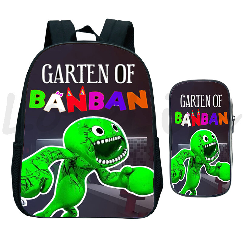 Детский рюкзак Garten Of Banban, Детская сумка для книг, мультяшный рюкзак для мальчиков и девочек, набор из двух предметов
