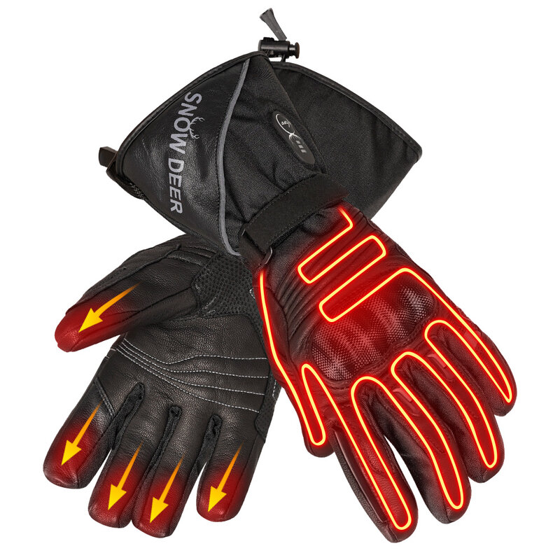 Gants thermiques chauffants imperméables et rechargeables pour moto, mitaines chaudes pour motoneige, ski et équitation, hiver
