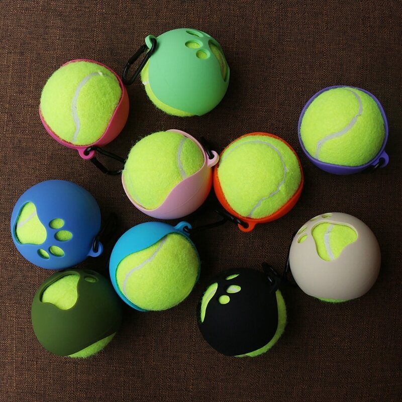 Haustierball-Abdeckungshalter mit Hundeleinenbefestigung. Standard-Tennisballhalter