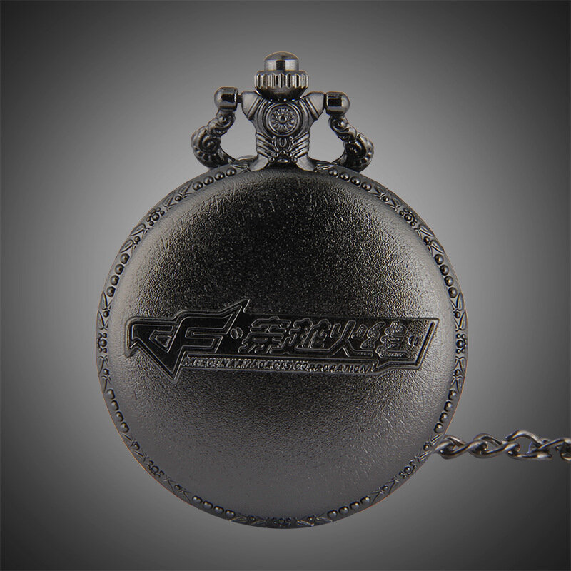 Retro Game Cross Fire Headshot Black Skull orologio da tasca al quarzo Steampunk orologi da uomo fan regali Souvenir con catena da collo da 80cm