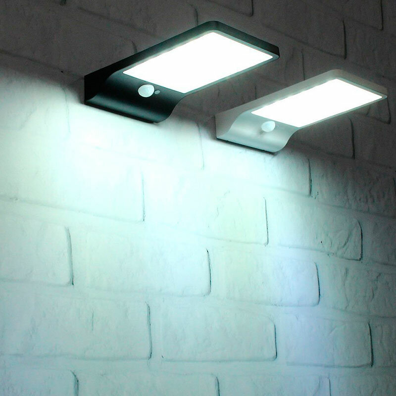 Lámpara Solar LED para exteriores, luz de pared con Sensor de movimiento PIR, impermeable, alimentada por luz Solar para jardín y calle