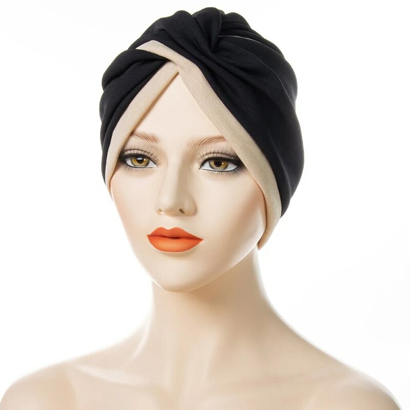 African Hats 2023 Summer Spring Fashion Style African Women Solid Color Headtie Muslim Hijabs African Caps