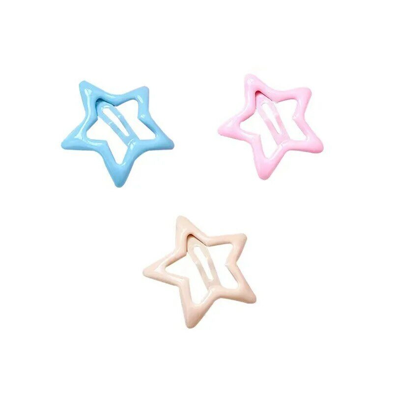 10 pz/set coreano Candy Color Star Hair Pin Sweet Children Pentagram fermagli per capelli per neonate copricapo accessori per capelli per bambini