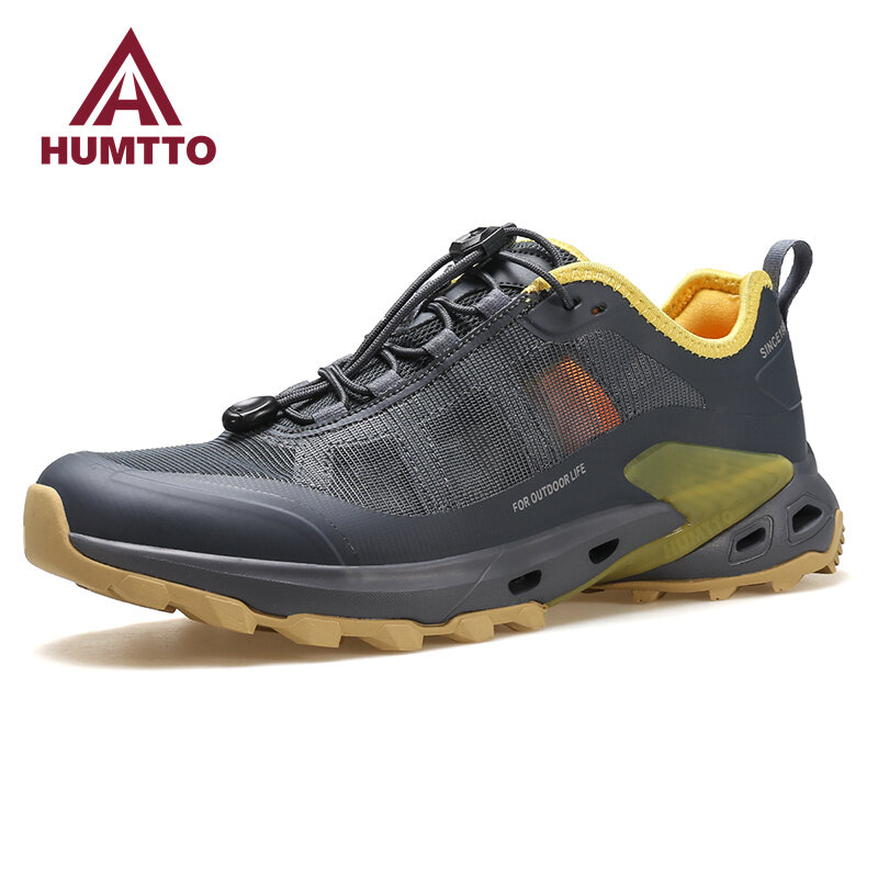 HUMTTO-Sapatos de caminhada respiráveis para homens, calçados esportivos ao ar livre, tênis de trekking, designer de luxo, verão, 2023