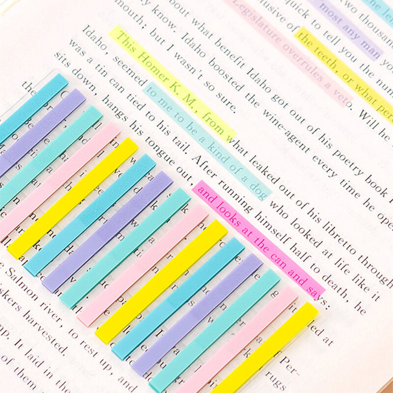 Multicolor Page Marker Planner Adesivos, Index Tabs Bandeiras, Notepad Bookmark, Artigos de papelaria finos, Marcadores de notas, 1 Pc, 3 Pcs, 5Pcs