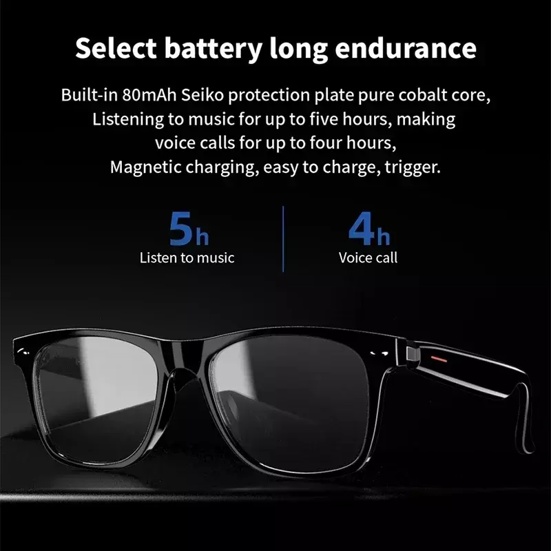 Kamera 2024 Inteligentna muzyka Okulary przeciwsłoneczne Słuchawki Bezprzewodowy zestaw słuchawkowy Bluetooth Dźwięk HIFI Słuchawki Okulary do jazdy Połączenie w trybie głośnomówiącym
