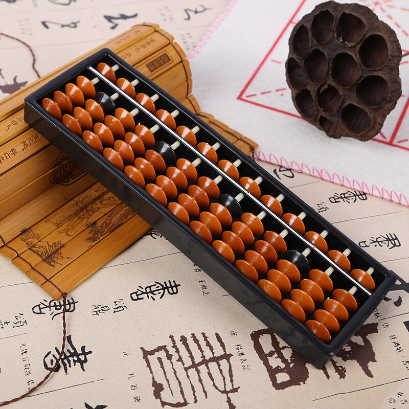 Portátil chinês Abacus aprendizagem ferramenta para crianças, aritmética, Soroban, calcular, contagem, 13 dígitos coluna, matemática