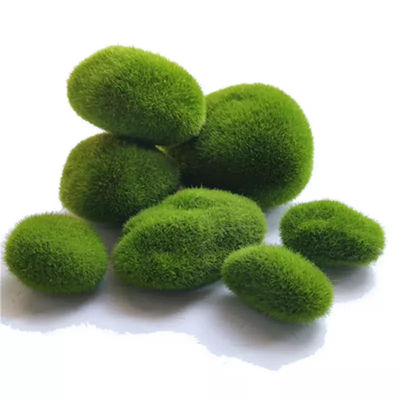 Plantas de musgo verde Artificial, piedra de musgo simulada, adorno creativo para el suelo del césped del jardín del hogar, decoración de paisaje y bonsái, 10 uds.