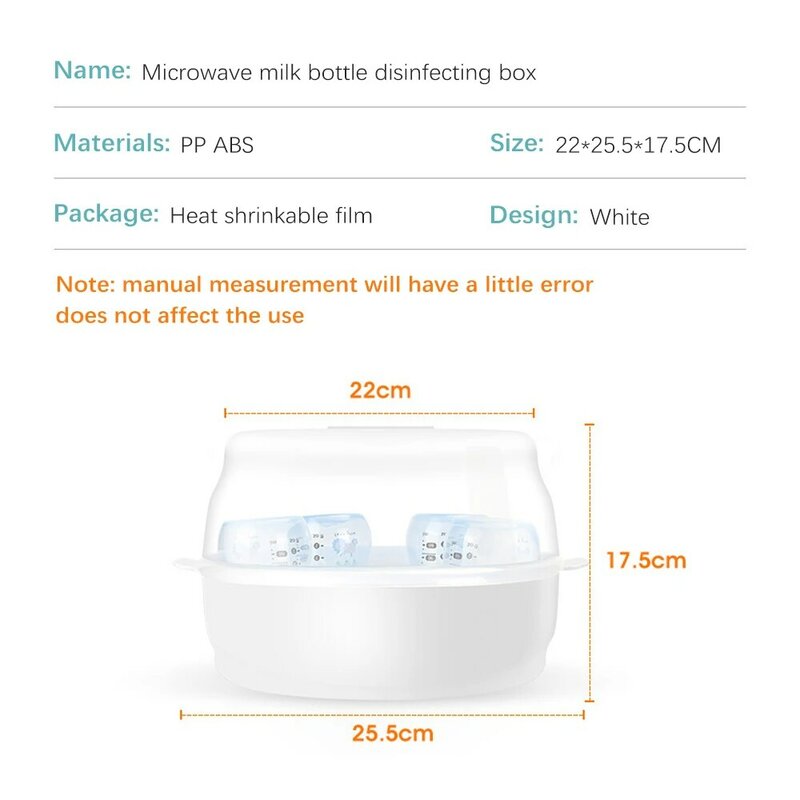 Mikrowellen-Dampfs terilisator für Baby flaschen Temperatur nippel Sterilisator Flaschen halter Aufbewahrung sbox Baby flaschen wärmer bpa frei