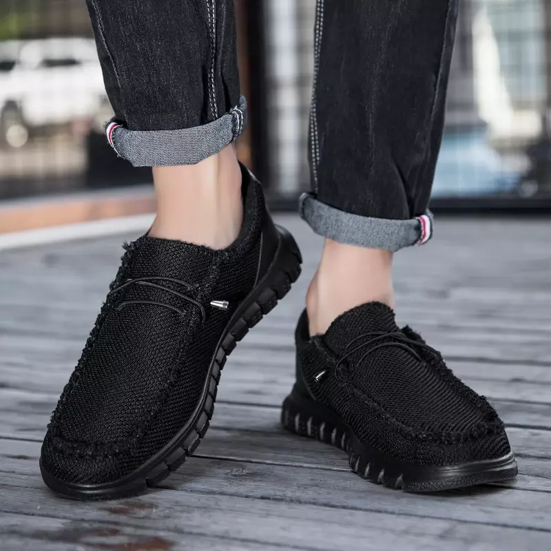 Fujeak Comfort Gym Jogging Shoes Casual Men's Sneakers Plus Size Light Loafers Fashion Flat Shoes Breathable Anti-slip Footwear