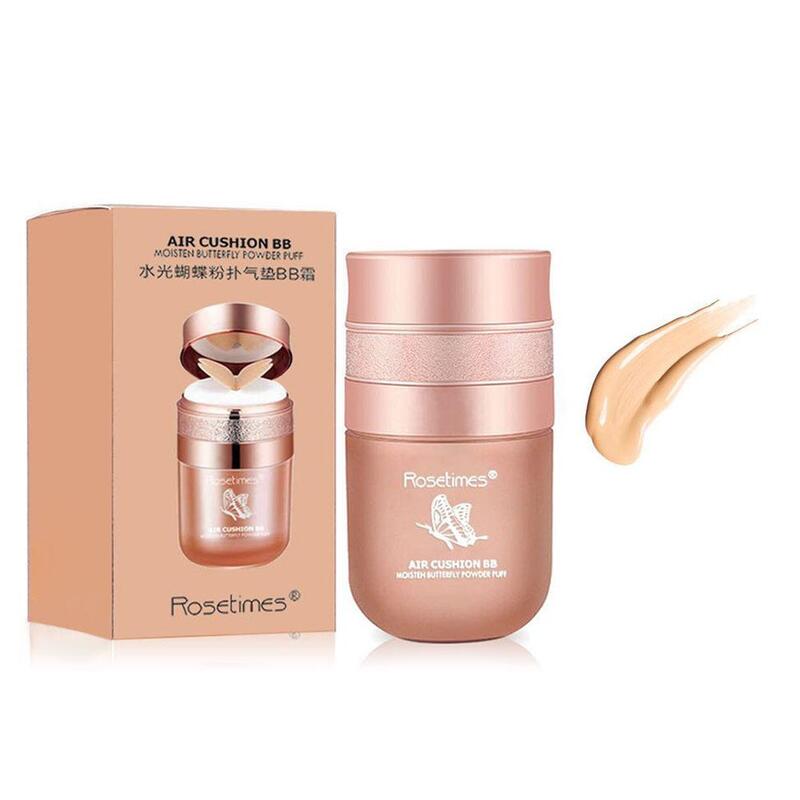 2Colors Air Cushion BB Cream Butterfly Powder Puff Foundation Whitening Concealer Oil-control Makeup Moisturizing Waterproo A5P4