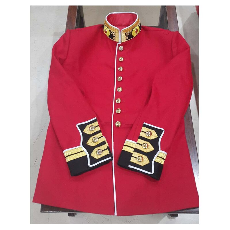Królewska marines lekka tunika piechoty brytyjska szkocka straż mundur czerwona wełna gorąca wyprzedaż niestandardowa tania cena wysoka jakość