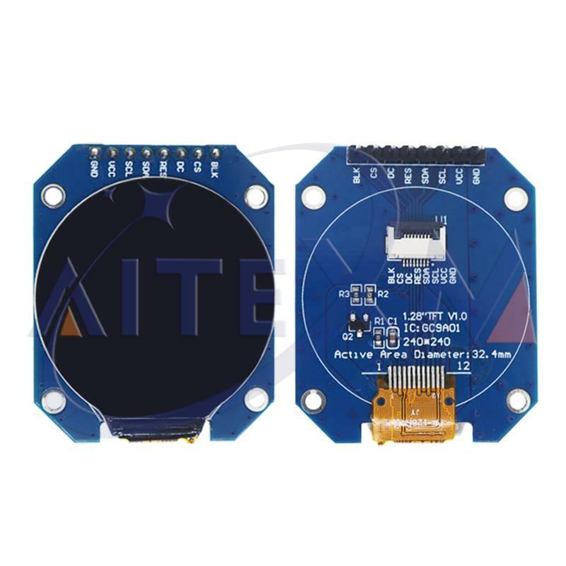 Wyświetlacz TFT 1.28 Cal moduł wyświetlacz TFT LCD okrągły RGB 240*240 sterownik GC9A01 4 przewodowy interfejs SPI 240x240 PCB dla Arduino