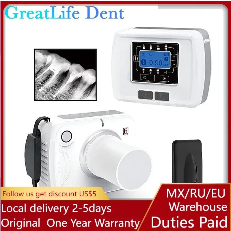 Greatlife-Dental X-Ray Machine Camera, RVG sem fio, Sistema de Sensor de Imagem, Portátil, Hyperlight Original, México RU, UE, Em estoque