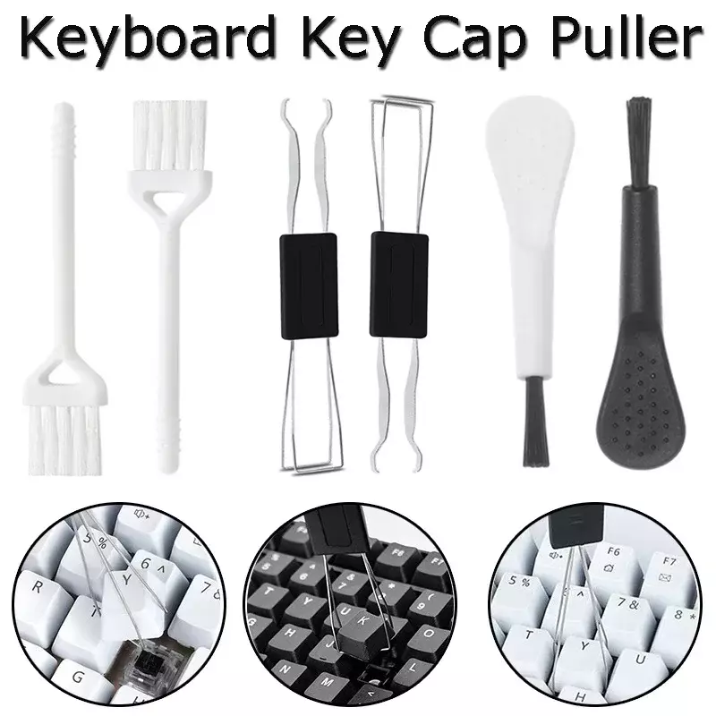 2 In 1 Mechanical Keyboard Key Cap Puller Universal Keycap Shaft Remover Key Board Button Extractor Replacement Cleaning Tool