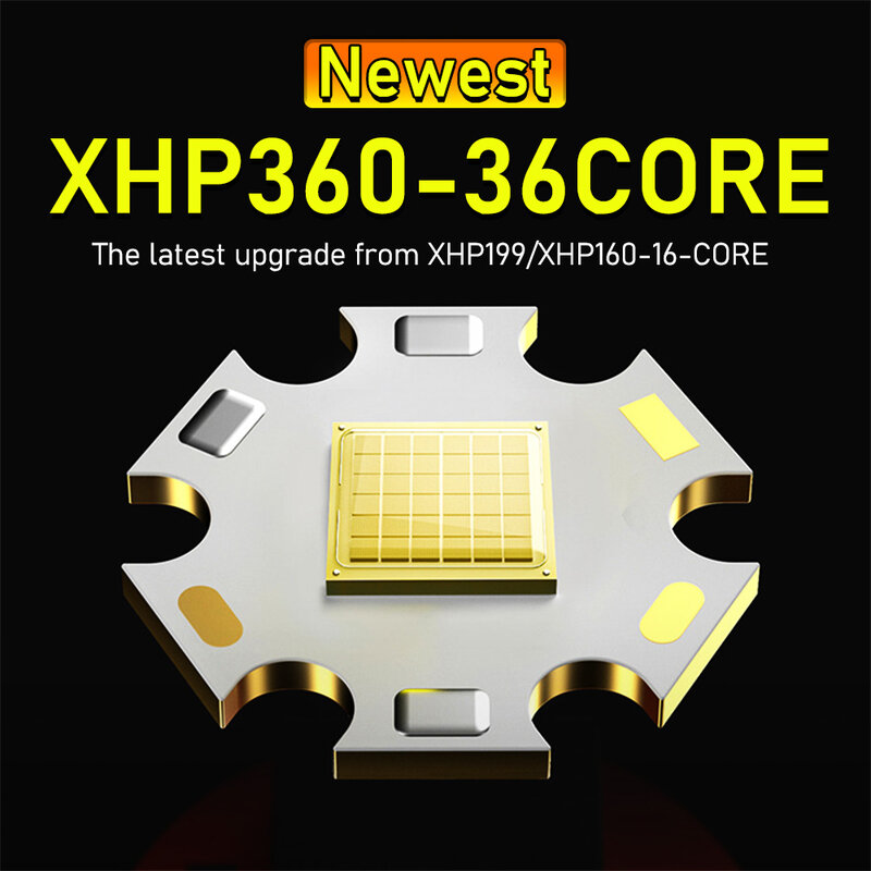 Linterna LED potente XHP360.3, luz de Flash táctica recargable, usb, linterna de caza con zoom, lámpara de mano impermeable, 990000000LM