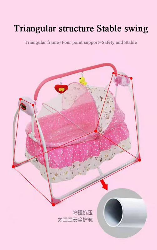 Bebê Rocking Bed com ferramentas inteligentes e ajustáveis, bebê calmante