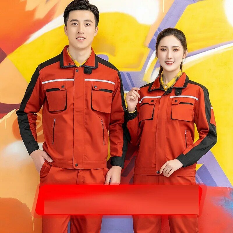 Siamese Uniform Voor Mannen Vrouwen Arbeiderskleding Werkkleding Pak Multi Zakken Carwash Reparateur Machine Laspak Werknemer Uniform