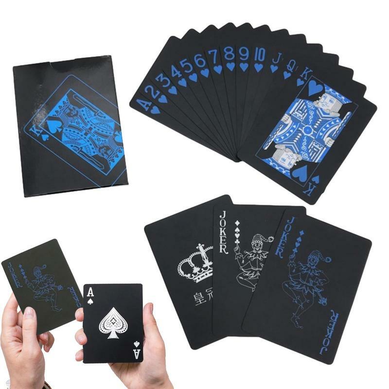 Czarny karty do gry Poker kostium pokerowy PP magiczna wodoodporna talia magii kart