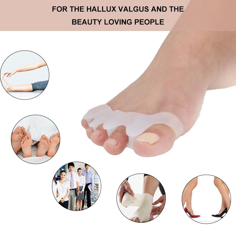 2Pcs Gel Toe Separators Restore Toes to Initial Shape Toes Corrector Spacers for Overlapping and Blisters